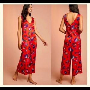 Anthropologie Floreat Rose Jumpsuit - EUC! Sz XL🌹